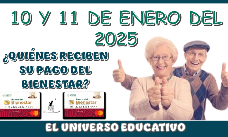 10 Y 11 DE ENERO DEL 2025 | ¿QUIÉNES RECIBEN SU PAGO DEL BIENESTAR?