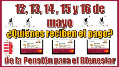 12, 13,14,15,y 16 de mayo | ¿Quiénes reciben el pago de la Pensión para el Bienestar?