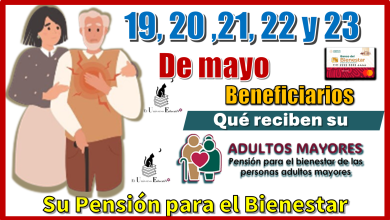 19, 20, 21, 22 y 23 de mayo | Beneficiarios qué reciben su Pensión para el Bienestar