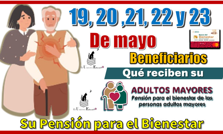 19, 20, 21, 22 y 23 de mayo | Beneficiarios qué reciben su Pensión para el Bienestar