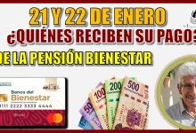 21 Y 22 DE ENERO QUIÉNES RECIBEN SU PAGO DE LA PENSIÓN BIENESTAR