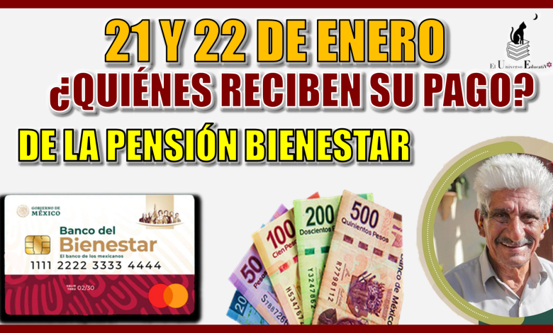 21 Y 22 DE ENERO QUIÉNES RECIBEN SU PAGO DE LA PENSIÓN BIENESTAR