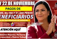 21 y 22 DE NOVIEMBRE | PAGOS DE $6,000, $3,100 Y $1,600 PESOS, BENEFICIARIOS DE LOS TRES PROGRAMAS DEL BIENESTAR, ATENCIÓN AQUÍ