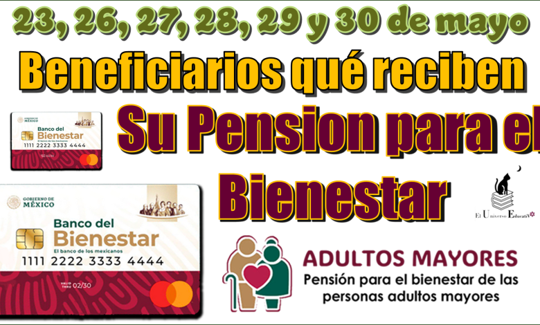 23, 26, 27, 28, 29 y 30 de mayo | Beneficiarios qué reciben su Pensión para el Bienestar