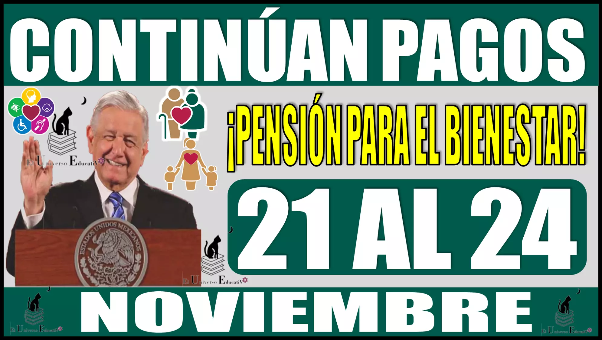 📢🤑💸¡Continúan los pagos!, AMLO sigue entregando los pagos del programa Pensión Bienestar a todos los beneficiarios de este programa | Periodo del 21 al 24 de este mes de noviembre 📢🤑💸