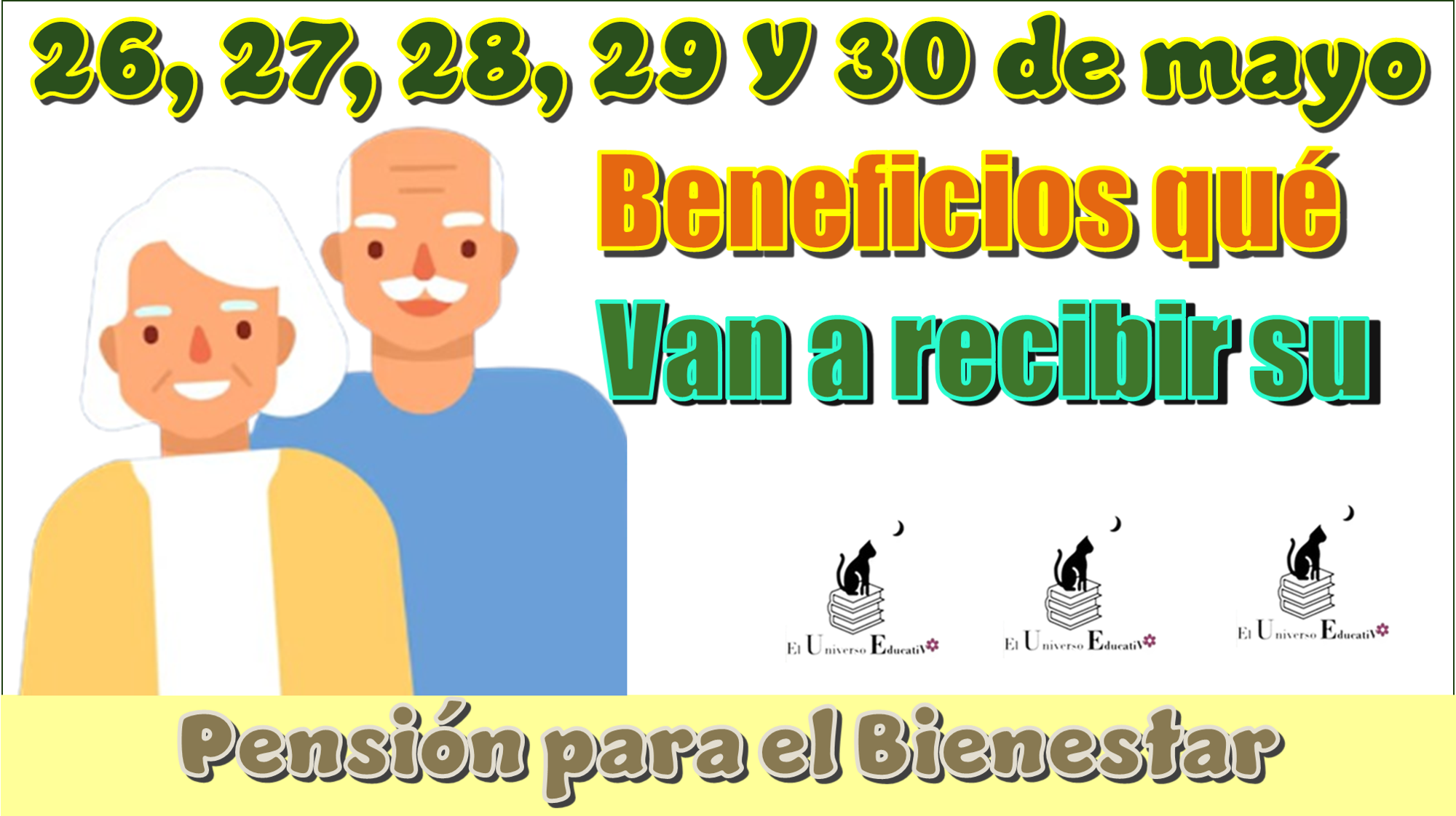 26, 27, 28, 29 y 30 de mayo | Beneficiarios qué van a recibir su Pensión para el Bienestar