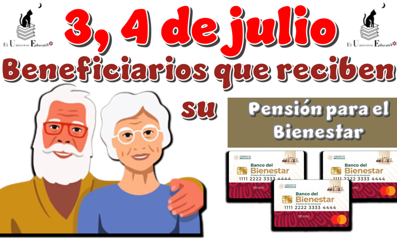 3, 4, de julio | Beneficiarios qué reciben su Pensión para el Bienestar