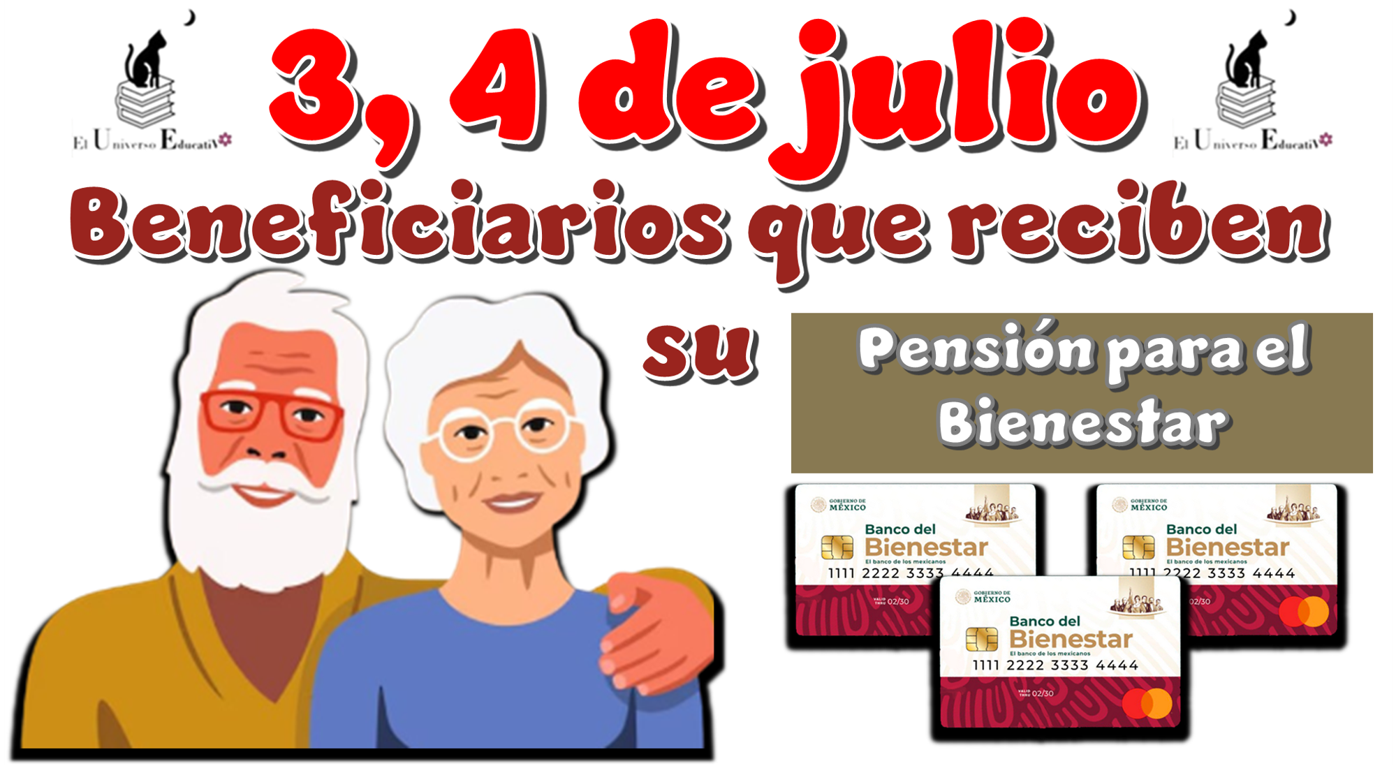 3, 4, de julio | Beneficiarios qué reciben su Pensión para el Bienestar