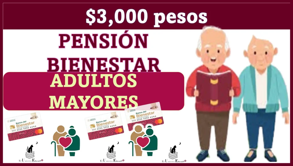 $3,000 pesos de la Pensión para el Bienestar de los Adultos Mayores | Pago en el mes de agosto