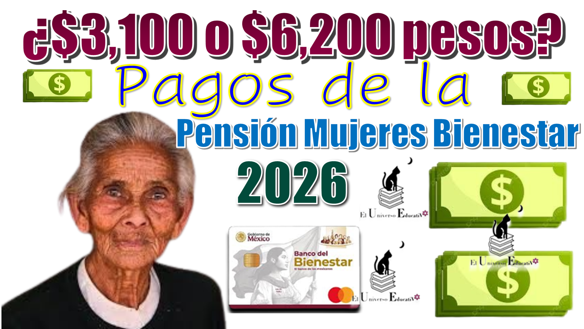 ≫ ¿$3,100 o $6,200 pesos? | Pagos de la Pensión Mujeres Bienestar 2026 ...
