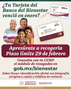 ¿TU TARJETA DE BIENESTAR VENCE? 