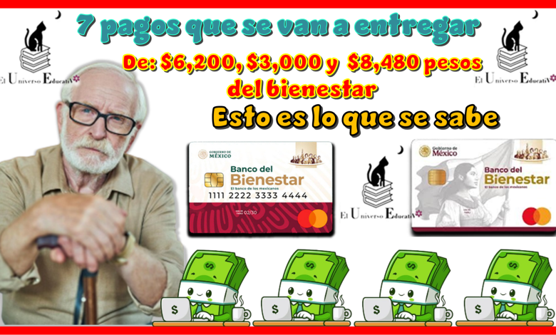7 pagos se van a entregar de: $6,200, $3,000 y $8,480 pesos | Esto es lo que se sabe