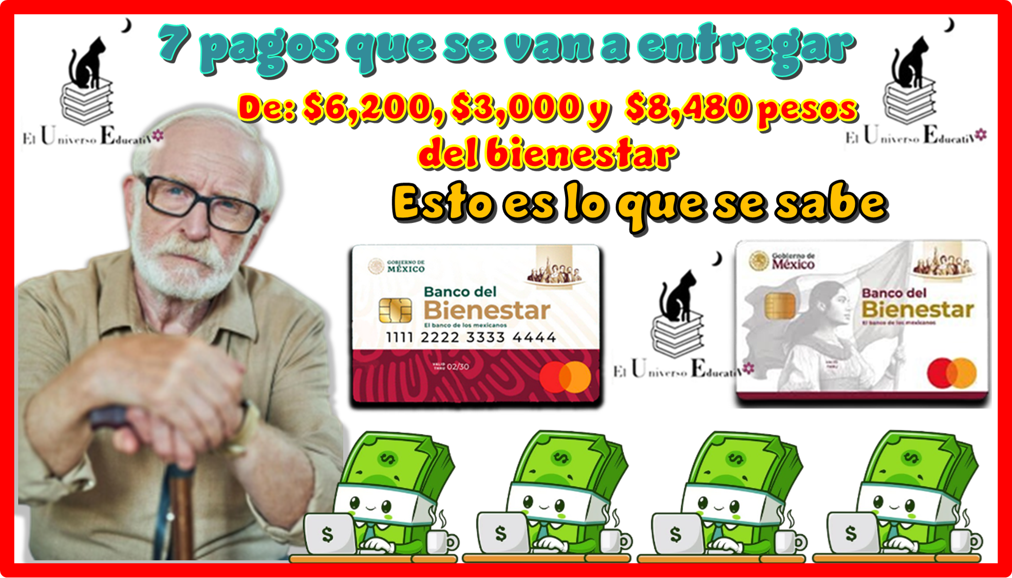 7 pagos se van a entregar de: $6,200, $3,000 y $8,480 pesos | Esto es lo que se sabe