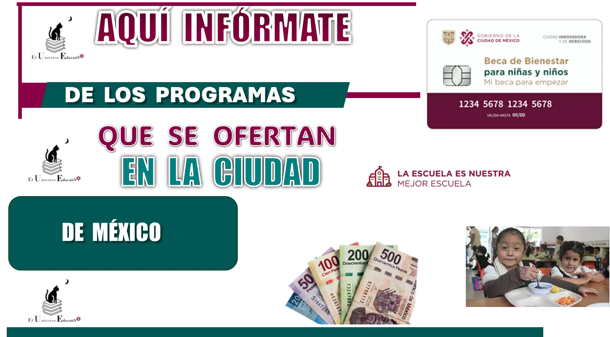 AQUÍ INFÓRMATE DE LOS PROGRAMAS QUE SE OFERTAN EN LA CIUDAD DE MÉXICO