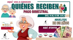 AQUÍ VAS A CONOCER QUIÉNES RECIBEN PAGO BIENESTAR DEL 4 AL 6 DE JULIO ABUELITOS DE 65 AÑOS AQUÍ ATENTOS  (1)