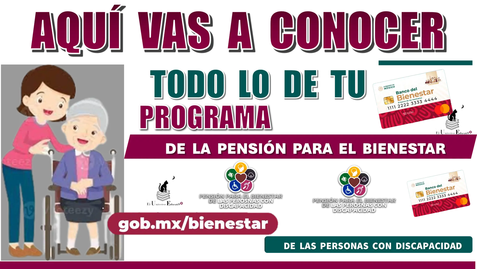 AQUÍ VAS A CONOCER TODO LO DE TU PROGRAMA DE LA PENSIÓN PARA EL BIENESTAR DE LAS PERSONAS CON DISCAPACIDAD.....TOMA NOTA 