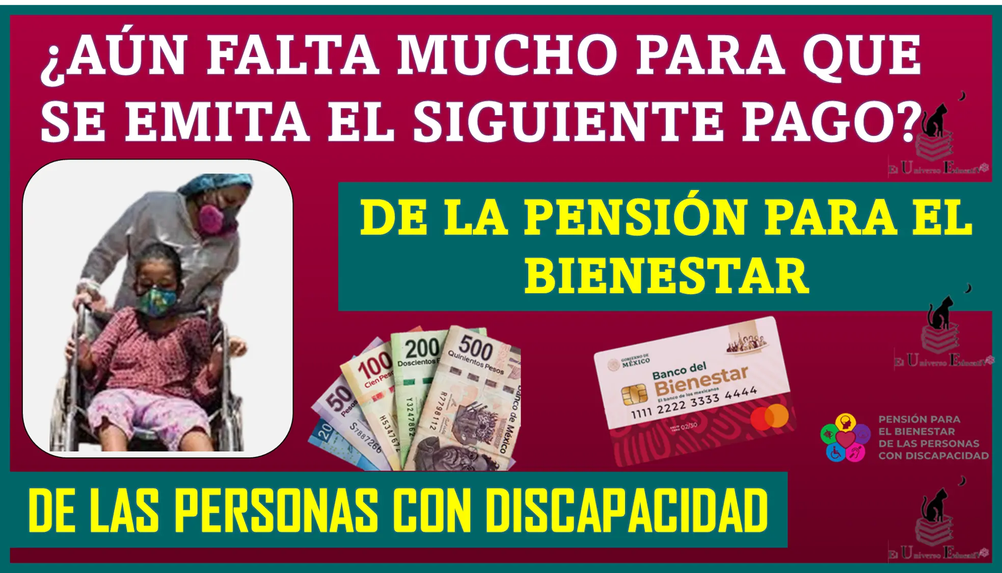 ¿AÚN FALTA MUCHO PARA QUE SE EMITA EL SIGUIENTE PAGO DE LA PENSIÓN PARA EL BIENESTAR DE LAS PERSONAS DE LAS PERSONAS CON DISCAPACIDAD? 