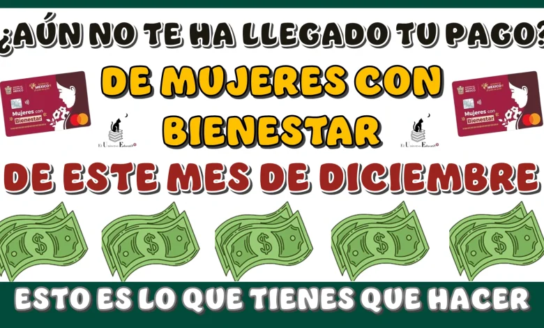 ¿AÚN NO TE HA LLEGADO TU PAGO DE MUJERES CON BIENESTAR DE ESTE MES DE DICIEMBRE?...ESTO ES LO QUE TIENES QUE HACER