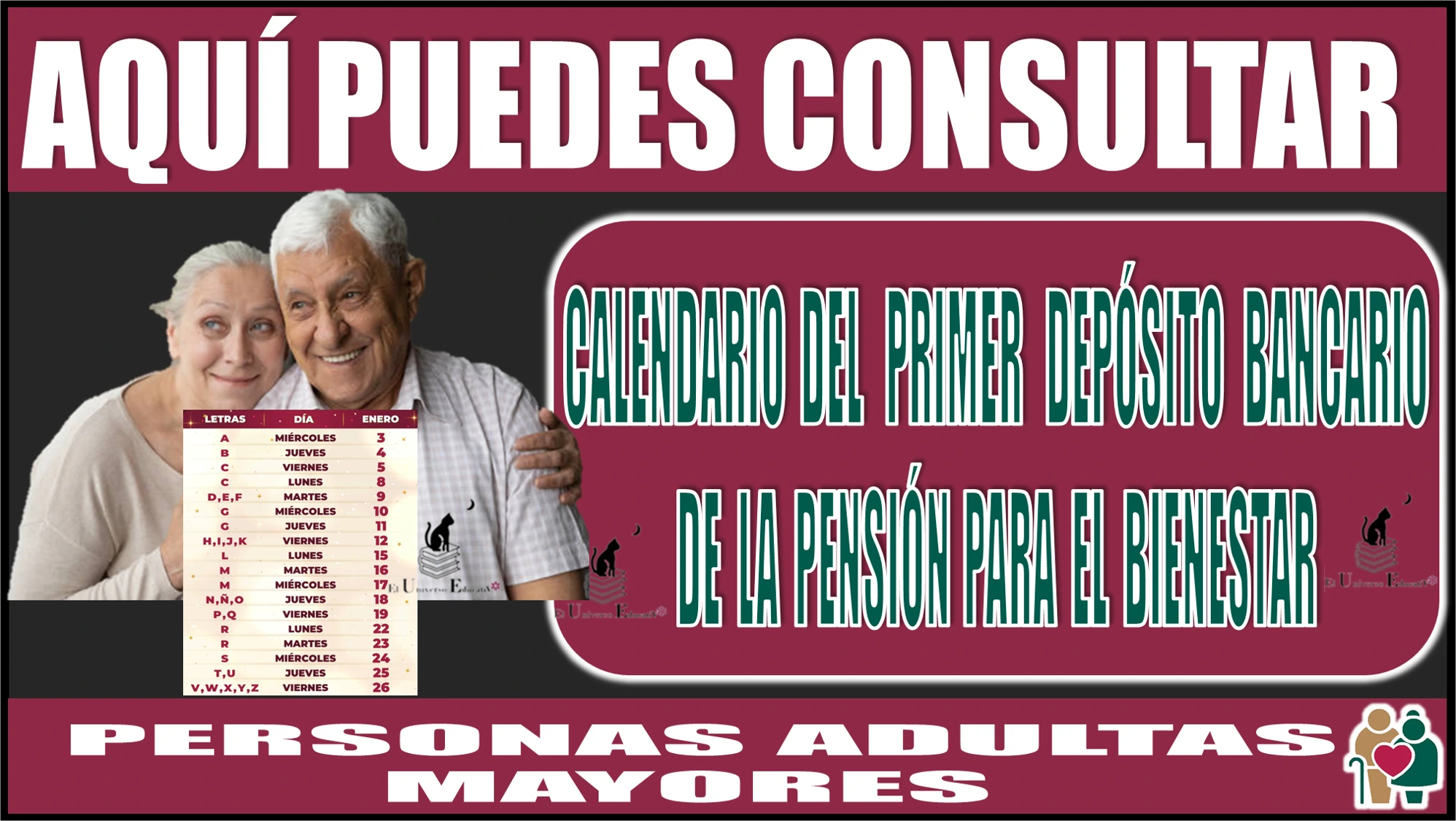 📢📆👵🧓🤑 Aquí puedes consultar el calendario del primer depósito bancario de la Pensión para el Bienestar de las Personas Adultas Mayores | 2024 📢📆👵🧓🤑