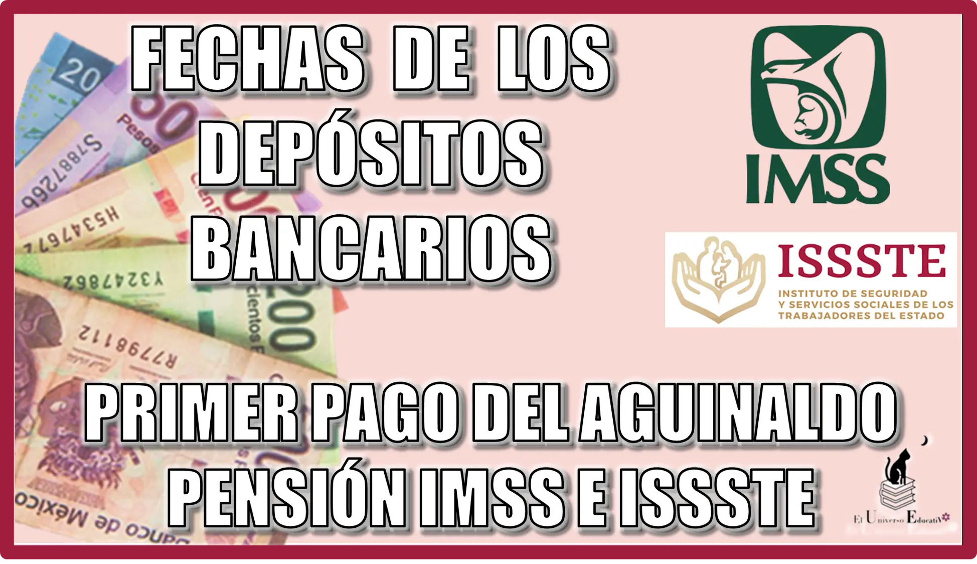 Aquí vas a conocer las fechas de los depósitos bancarios para el primer pago del aguinaldo para los pensionados del IMSS e ISSSTE