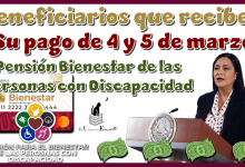 Beneficiarios que reciben su pago 4 y 5 de marzo | Pensión Bienestar de las Personas con Discapacidad