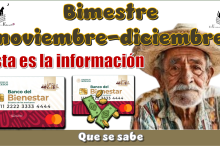 Bimestre noviembre-diciembre | Esta es la información que se sabe 