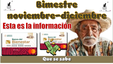 Bimestre noviembre-diciembre | Esta es la información que se sabe