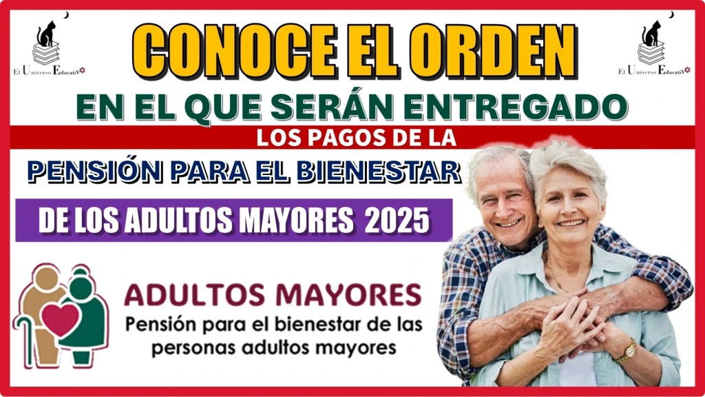 CONOCE EL ORDEN EN EL QUE SERÁN ENTREGADO LOS  PAGOS DE LA PENSIÓN PARA EL BIENESTAR DE LOS ADULTOS MAYORES PARA ESTE 2025