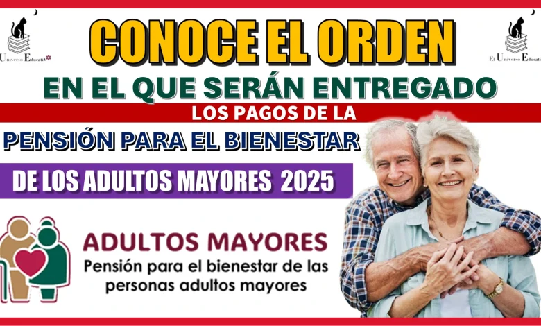 CONOCE EL ORDEN EN EL QUE SERÁN ENTREGADO LOS  PAGOS DE LA PENSIÓN PARA EL BIENESTAR DE LOS ADULTOS MAYORES PARA ESTE 2025