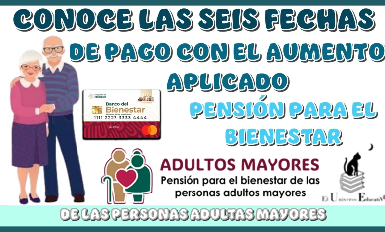 CONOCE LAS SEIS FECHAS DE PAGO CON EL AUMENTO APLICADO DE LA PENSIÓN PARA EL BIENESTAR DE LAS PERSONAS ADULTAS MAYORES 