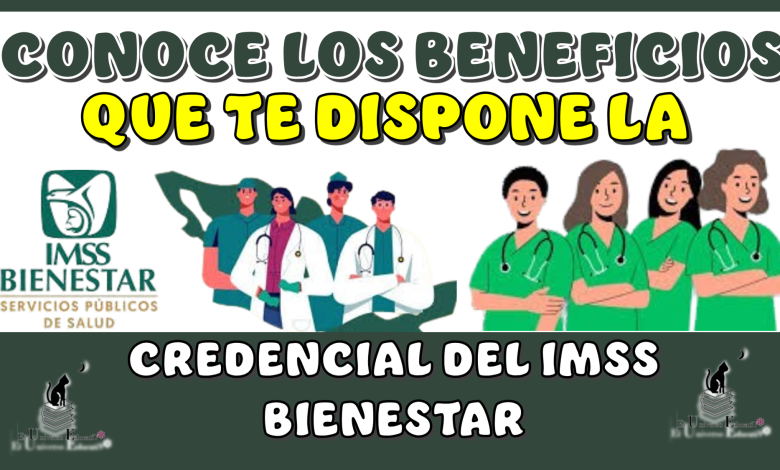 CONOCE LOS BENEFICIOS QUE TE DISPONE LA CREDENCIAL DEL IMSS BIENESTAR