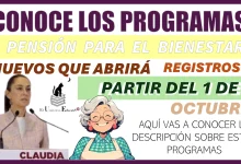 CONOCE LOS PROGRAMAS NUEVOS QUE ABRIRÁ REGISTROS A PARTIR DEL 1 DE OCTUBRE 