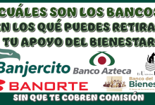 ¿CUÁLES SON LOS BANCOS EN LOS QUÉ PUEDES RETIRAR TU APOYO DEL BIENESTAR SIN QUE TE COBREN COMISIÓN?