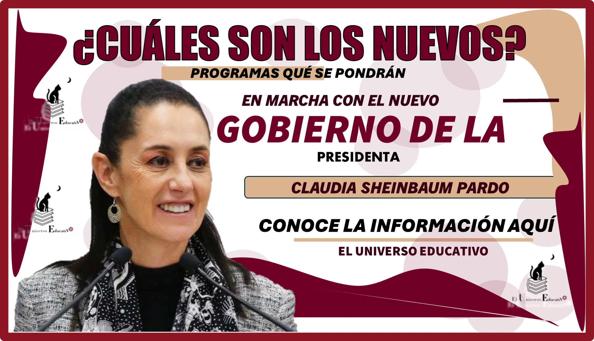 ¿CUÁLES SON LOS NUEVOS PROGRAMAS QUÉ SE PONDRÁN EN MARCHA CON EL NUEVO GOBIERNO DE LA PRESIDENTA? 