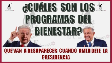 ¿CUÁLES SON LOS PROGRAMAS DEL BIENESTAR QUÉ VAN A DESAPARECERA CUÁNDO DEJE LA PRESIDENCIA AMLO?