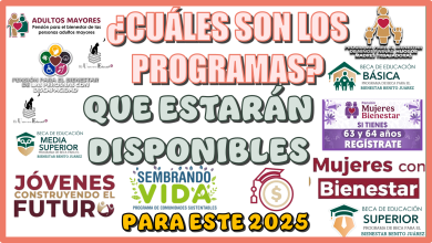 CUÁLES SON LOS PROGRAMAS QUÉ ESTARÁN DISPONIBLES PARA ESTE 2025