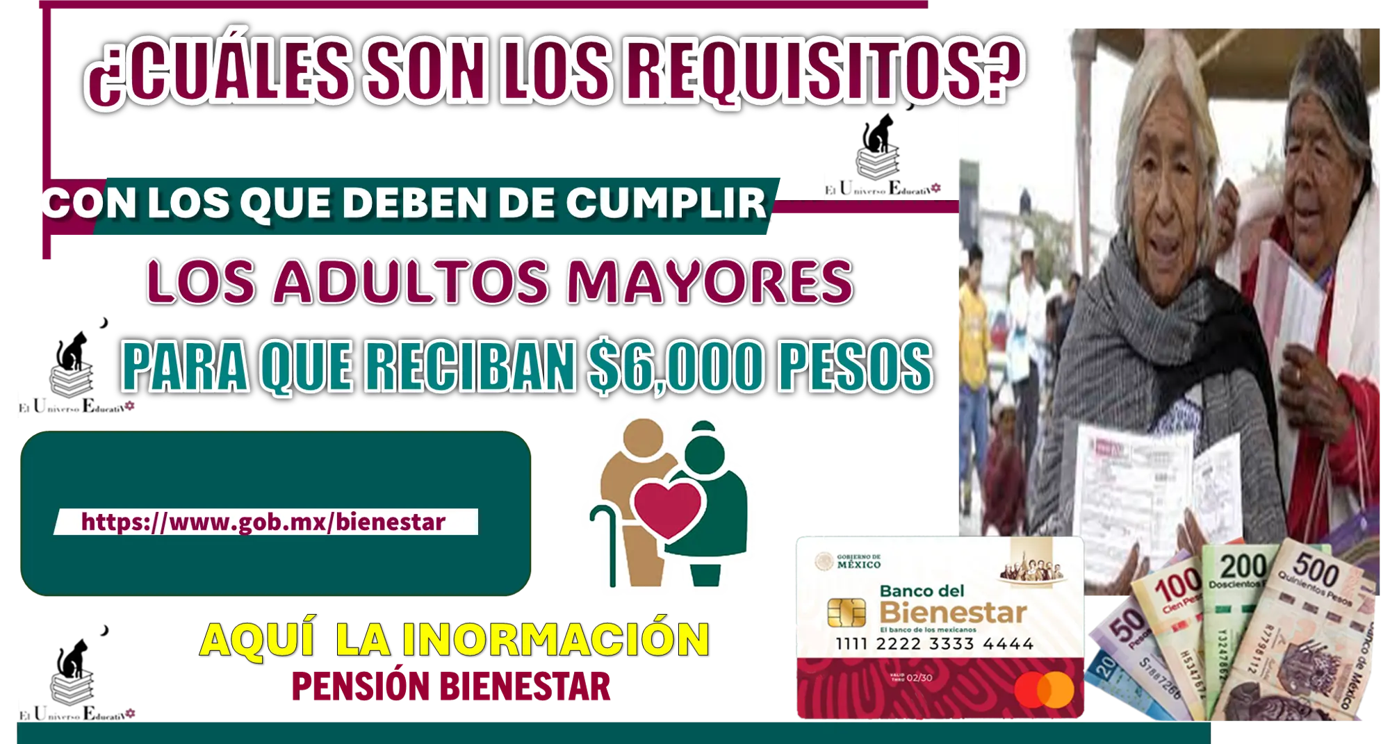 ¿CUÁLES SON LOS REQUISITOS CON LOS QUE DEBEN DE CUMPLIR LOS ADULTOS MAYORES PARA QUE RECIBAN $6,000 PESOS? | PENSIÓN BIENESTAR