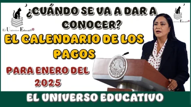 ¿CUÁNDO SE VA A DAR A CONOCER EL CALENDARIO DE LOS PAGOS PARA ENERO DEL 2025?