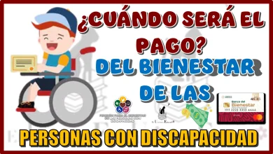 ¿CUÁNDO SERÁ EL PAGO BIENESTAR PARA LAS PERSONAS CON DISCAPACIDAD?