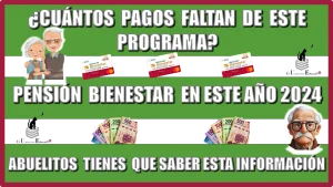 ¿CUÁNTOS PAGOS FALTAN DE ESTE PROGRAMA DE LA PENSIÓN BIENESTAR EN ESTE AÑO 2024? | ABUELITOS ESTA INFORMACIÓN TIENES QUE SABERLA 