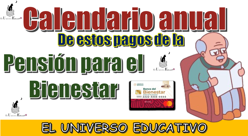 Calendario anual de estos pagos de la Pensión para el Bienestar…