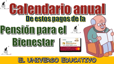 Calendario anual de estos pagos de la Pensión para el Bienestar…