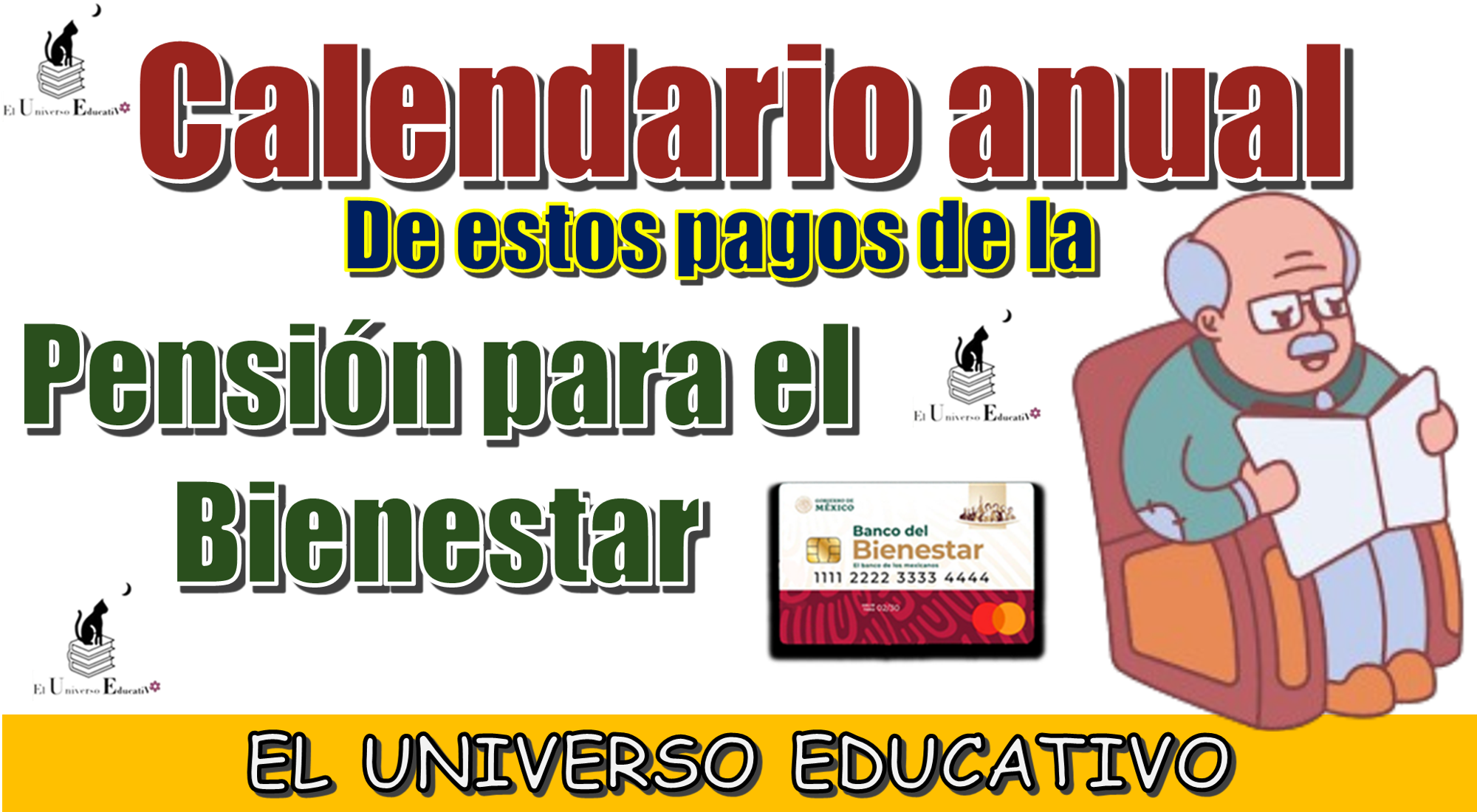 Calendario anual de estos pagos de la Pensión para el Bienestar…