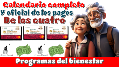 Calendario completo y oficial de los pagos de los cuatro programas del bienestar