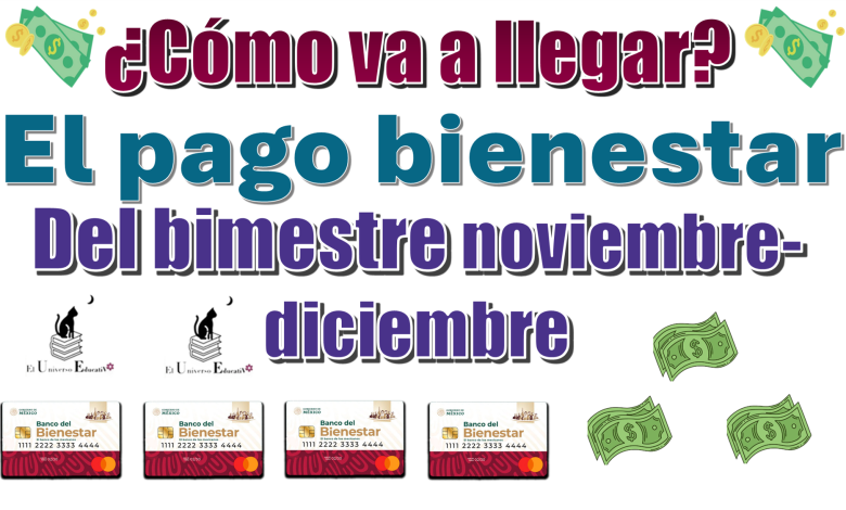 ¿Cómo va a llegar el pago bienestar del bimestre noviembre-diciembre?