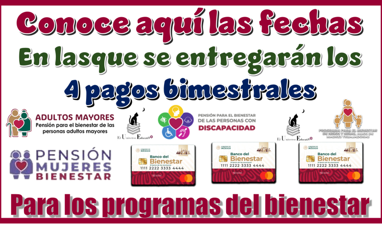 Conoce aquí las fechas en las que se entregarán los 4 pagos bimestrales para los programas del bienestar