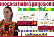 Conoce si habrá pagos el día de mañana 10 de mayo | Pensión Bienestar de las Personas con Discapacidad