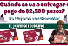 ¿Cuándo te van a entregar el pago de $2,500 pesos de Mujeres con Bienestar?