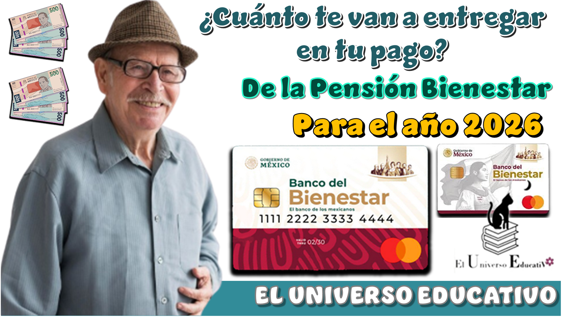 ¿Cuánto te van a entregar en tu pago de la Pensión Bienestar para el año 2026?