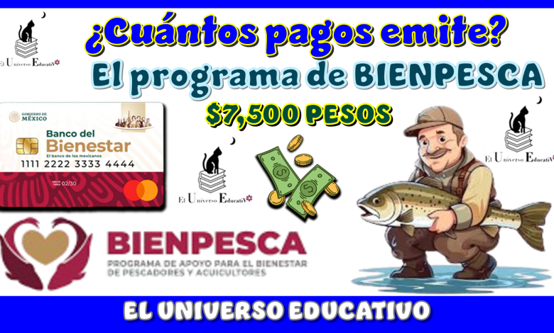 ¿Cuántos pagos emite el programa de BIENPESCA? | $7,500 pesos 